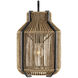 Mali 1 Light 8.5 inch Satin Black Wall Sconce Wall Light, Bunny Williams Collection