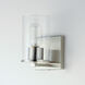 Sleek 1 Light 5 inch Satin Nickel Bath Vanity Wall Light