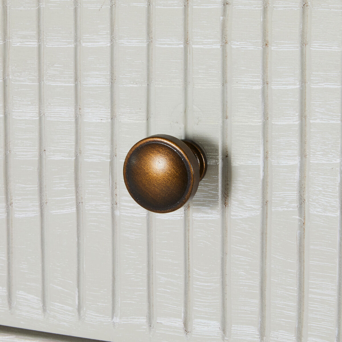 Archie Cerused White / Agros White Stone / Antique Bronze Cabinet