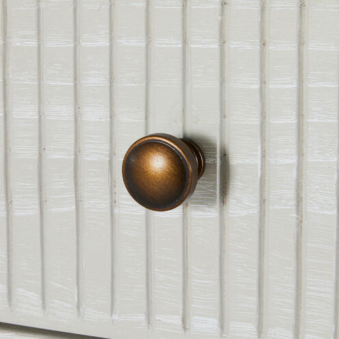 Archie Cerused White / Agros White Stone / Antique Bronze Cabinet