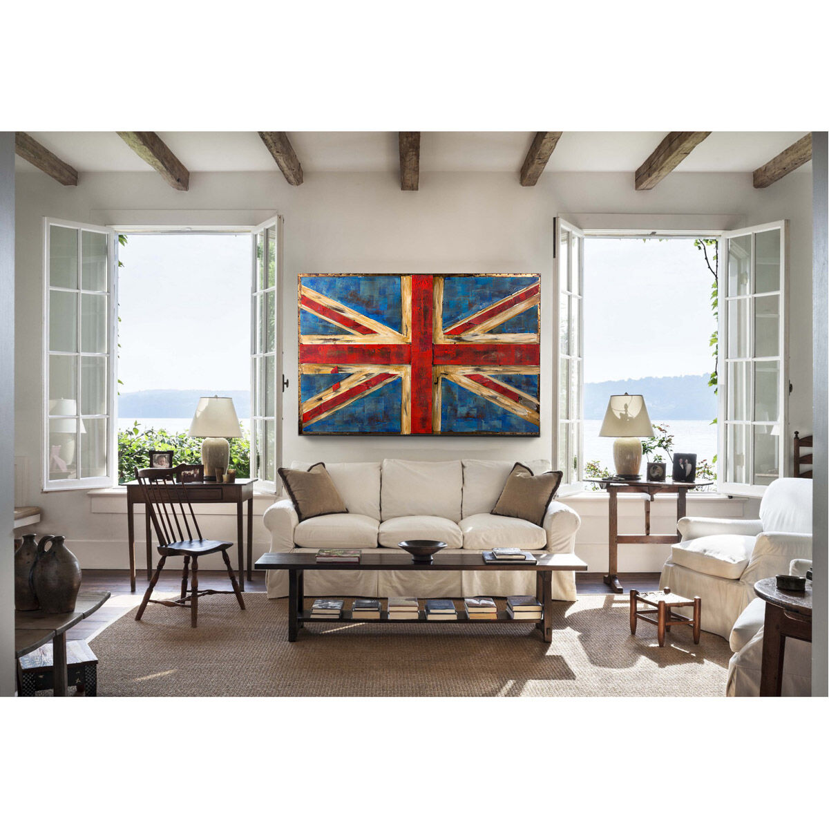 Retrograde Rustic UK Flag Wall Art, Varaluz Casa