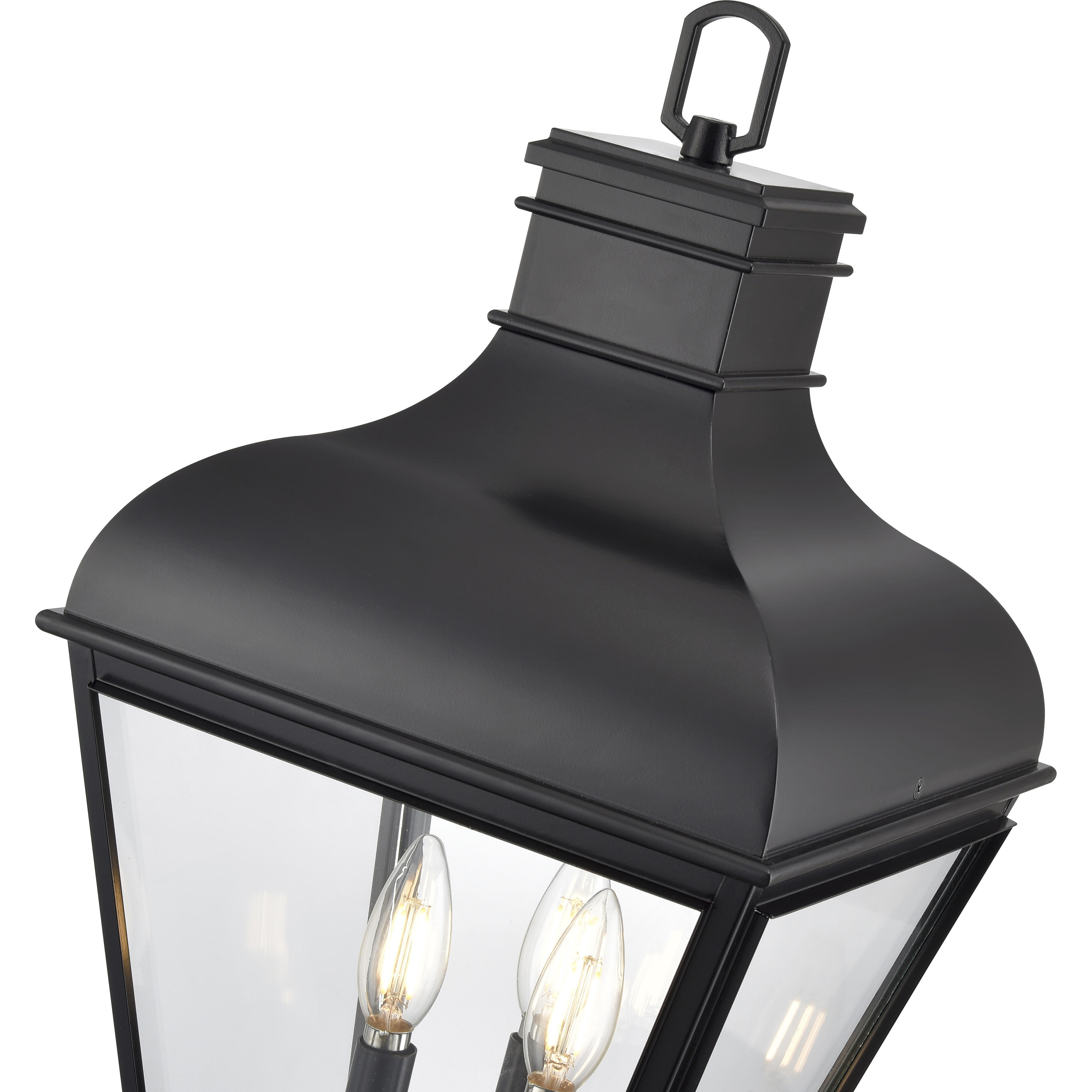 Edenton 3 Light 24 inch Matte Black Outdoor Post Lantern