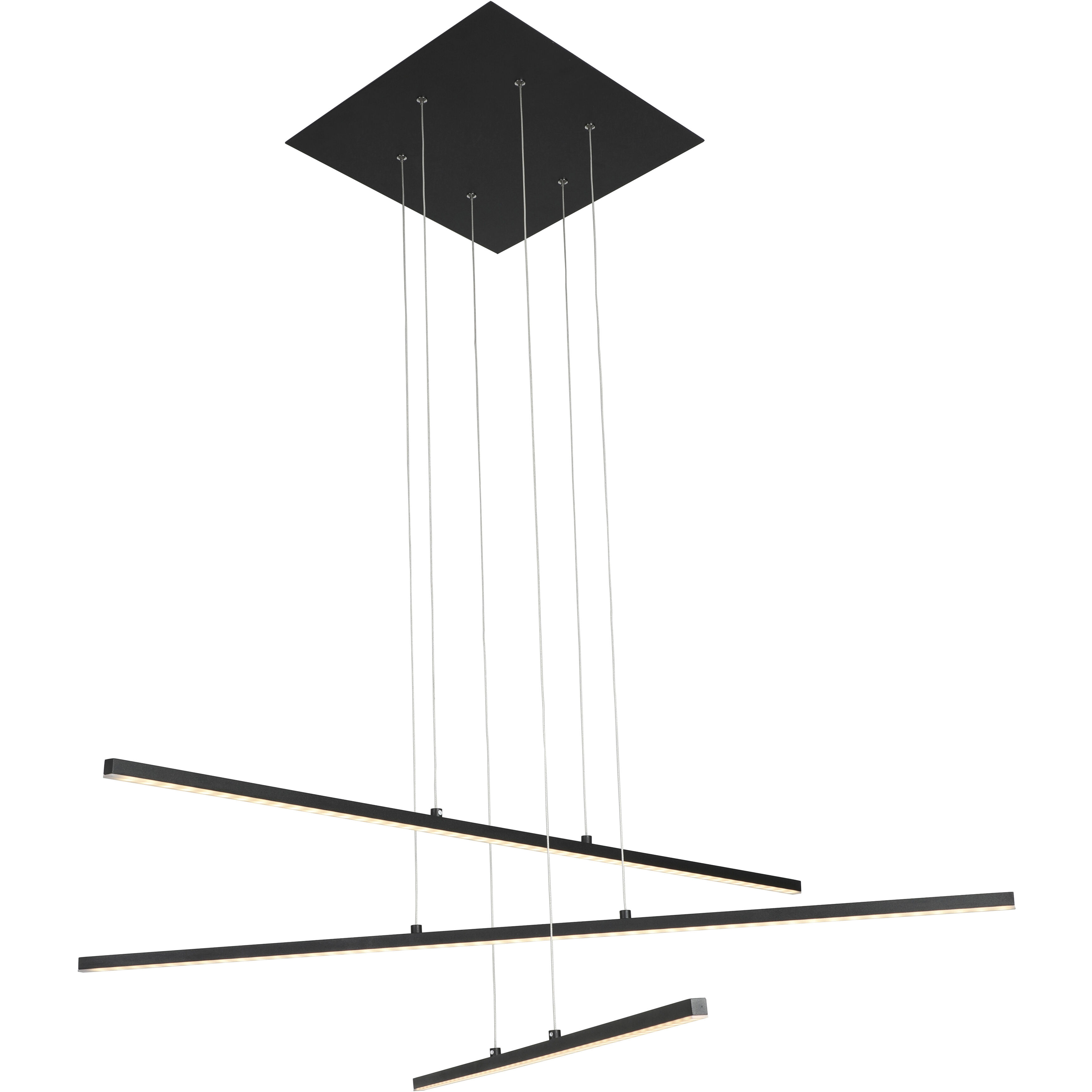 Canada LED 45.8 inch Matte Black Chandelier Ceiling Light