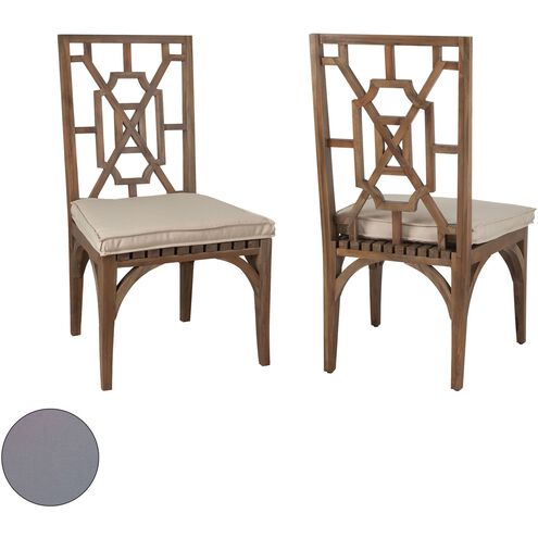 Teak Patio 25 X 22 inch Gray Outdoor Cushion, Dining Chair Cushion