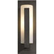 Forged Vertical Bars 1 Light 18.8 inch Coastal Dark Smoke Outdoor Sconce