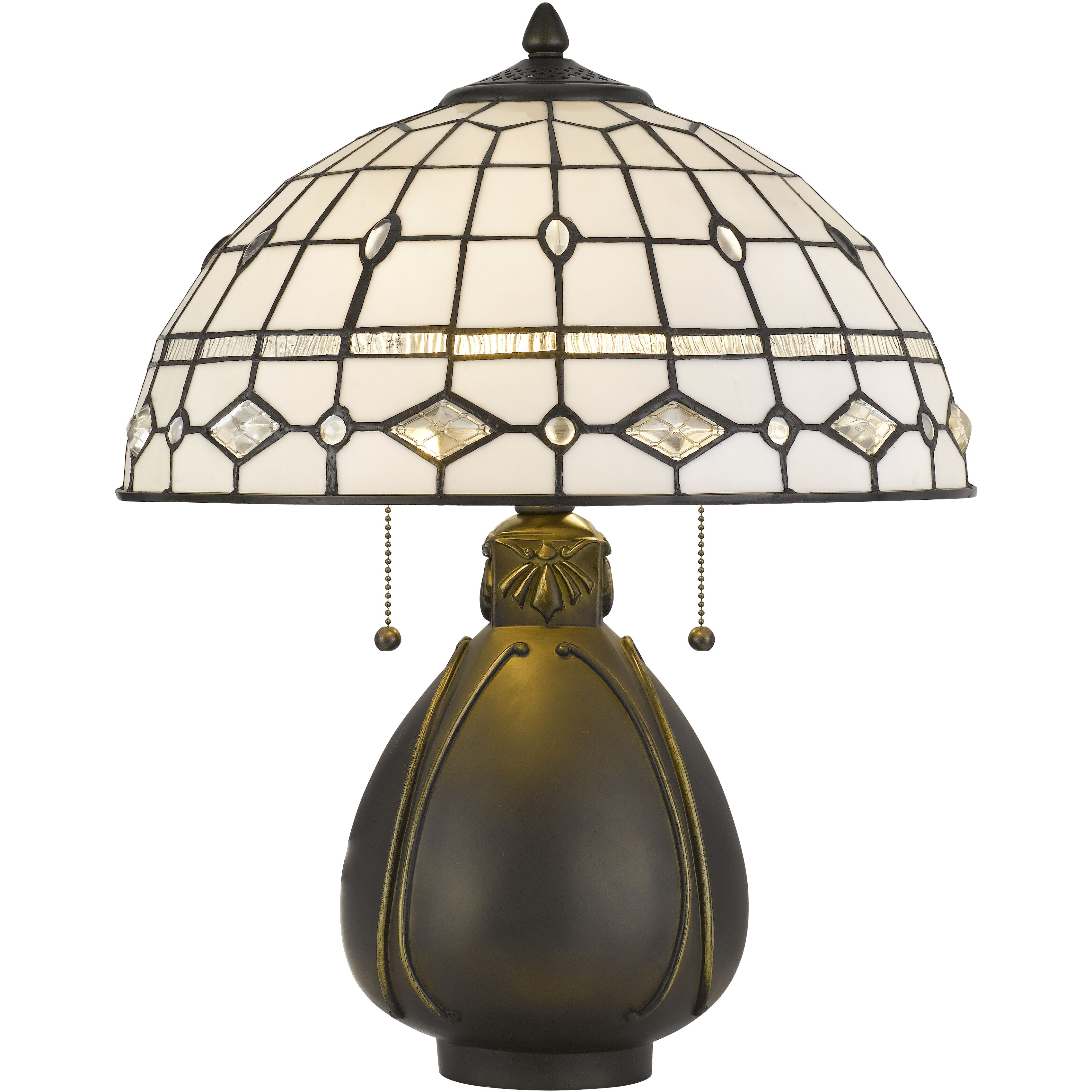 Tiffany 20 inch 60 watt Dark Bronze Table Lamp Portable Light