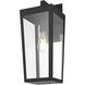 William 1 Light 18 inch Black Outdoor Wall Sconce