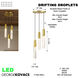 Drifting Droplets LED 11.63 inch Brushed Brass Pendant Ceiling Light