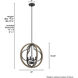 Gablecrest 4 Light 19 inch French Oak Pendant Ceiling Light