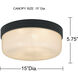 Langford 3 Light 15 inch Matte Black Flush Mount Ceiling Light