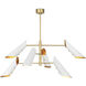Vest 6 Light 57.75 inch White and Natural Brass Chandelier Ceiling Light