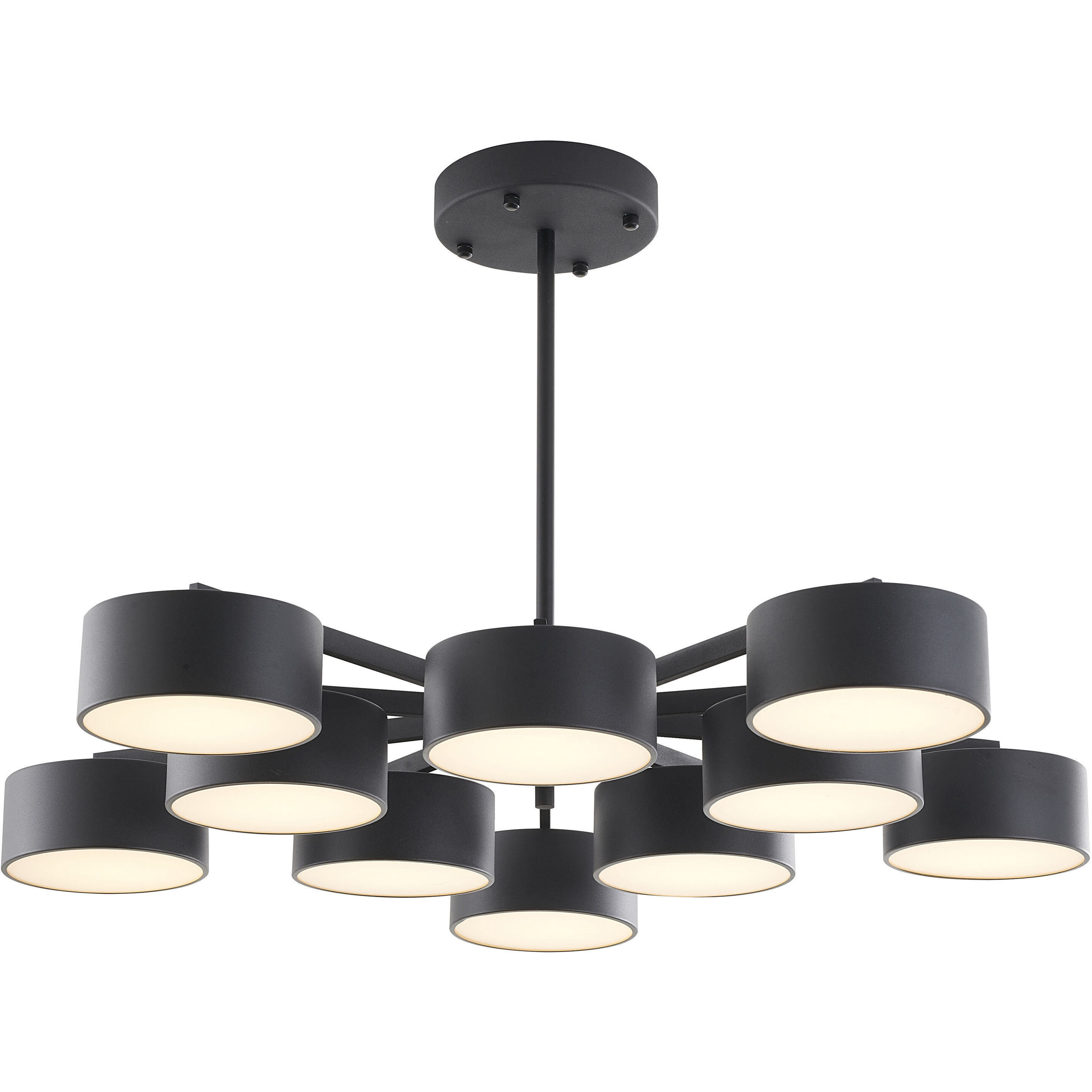 Canada LED 38 inch Black Chandelier Ceiling Light