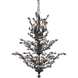 Orchid 13 Light 27 inch Dark Bronze Dining Chandelier Ceiling Light in Royal Cut