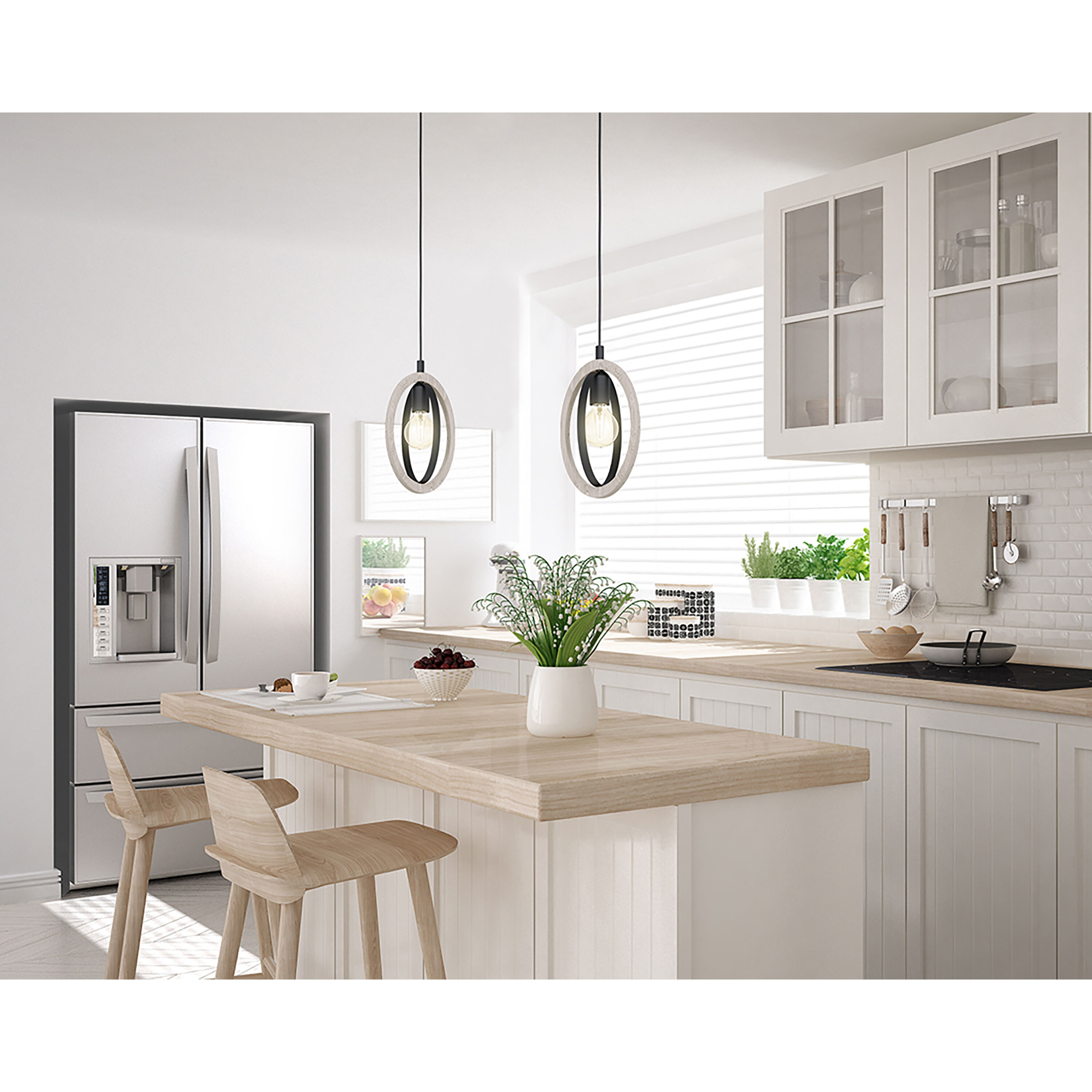 Basildon 1 Light 6.3 inch Natural Mini Pendant Ceiling Light