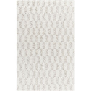 Rize 96 X 60 inch Light Silver/Off-White/Ash Handmade Rug in 5 x 8