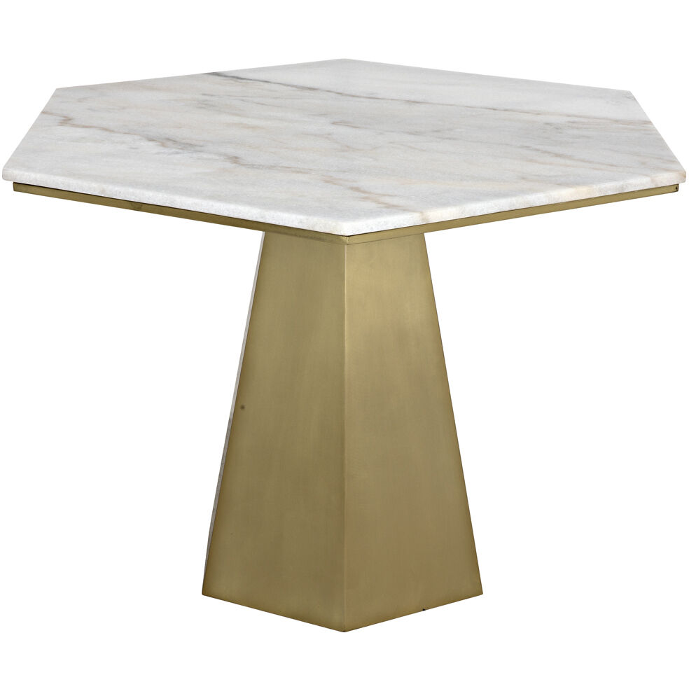 Demetria 43 X 37.5 inch Antique Brass Dining Table