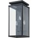 Overton 3 Light 20 inch Matte Black Exterior Wall Sconce