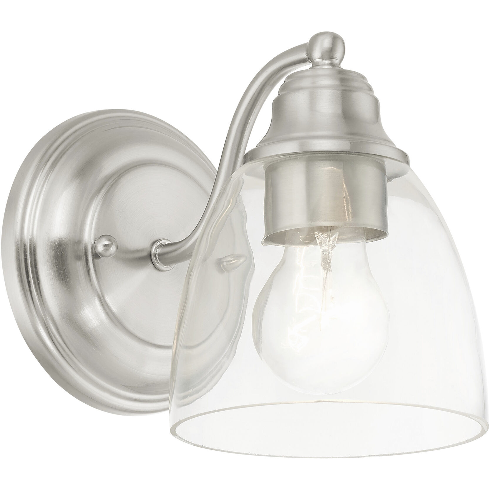 Montgomery 1 Light 5 inch Brushed Nickel Vanity Sconce Wall Light