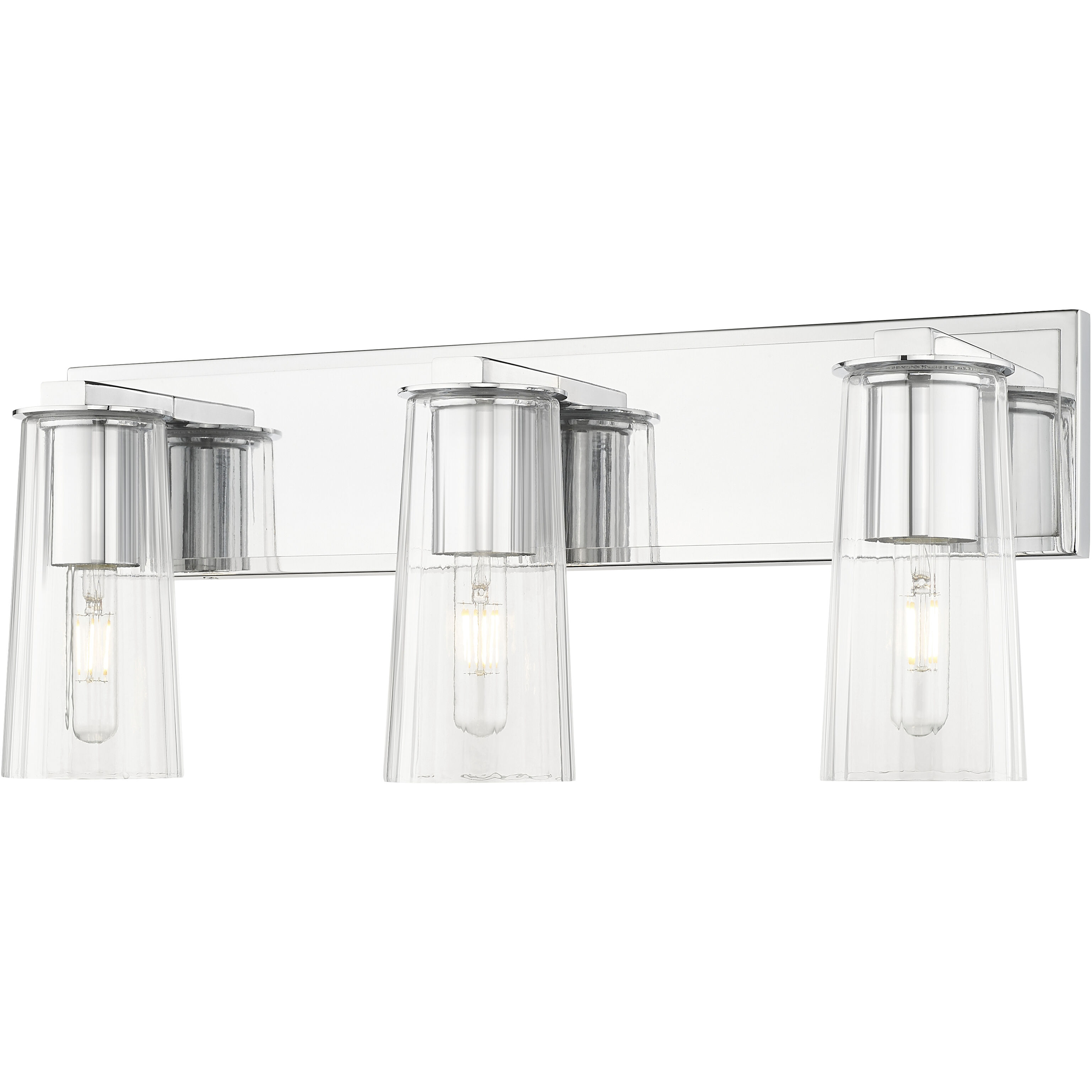 Titus 3 Light 24 inch Chrome Bath Vanity Light Wall Light