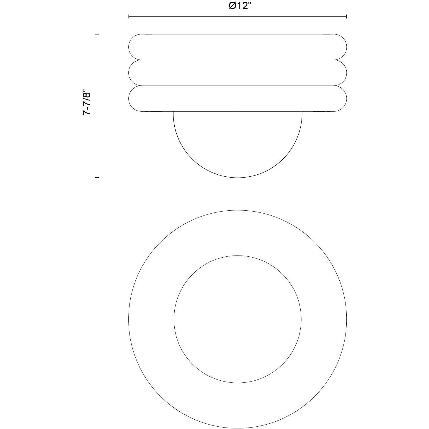 Alora Mood Harvey 1 Light 12 inch Pearl White Semi-Flush Mount Ceiling Light