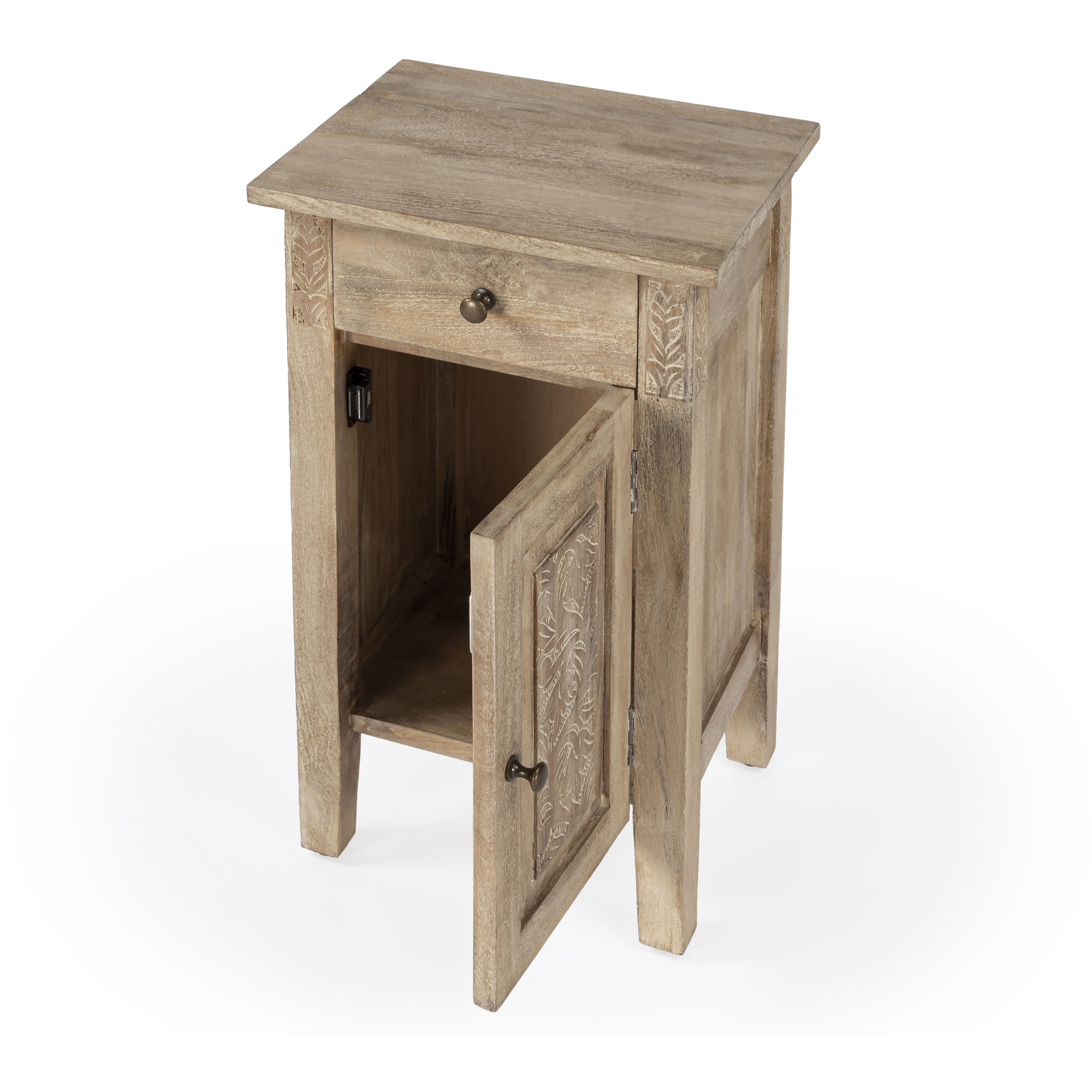 Switra 1 door 1 drawer End Table in Light Brown