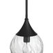 Reflection 1 Light 8 inch Flat Black Mini Pendant Ceiling Light