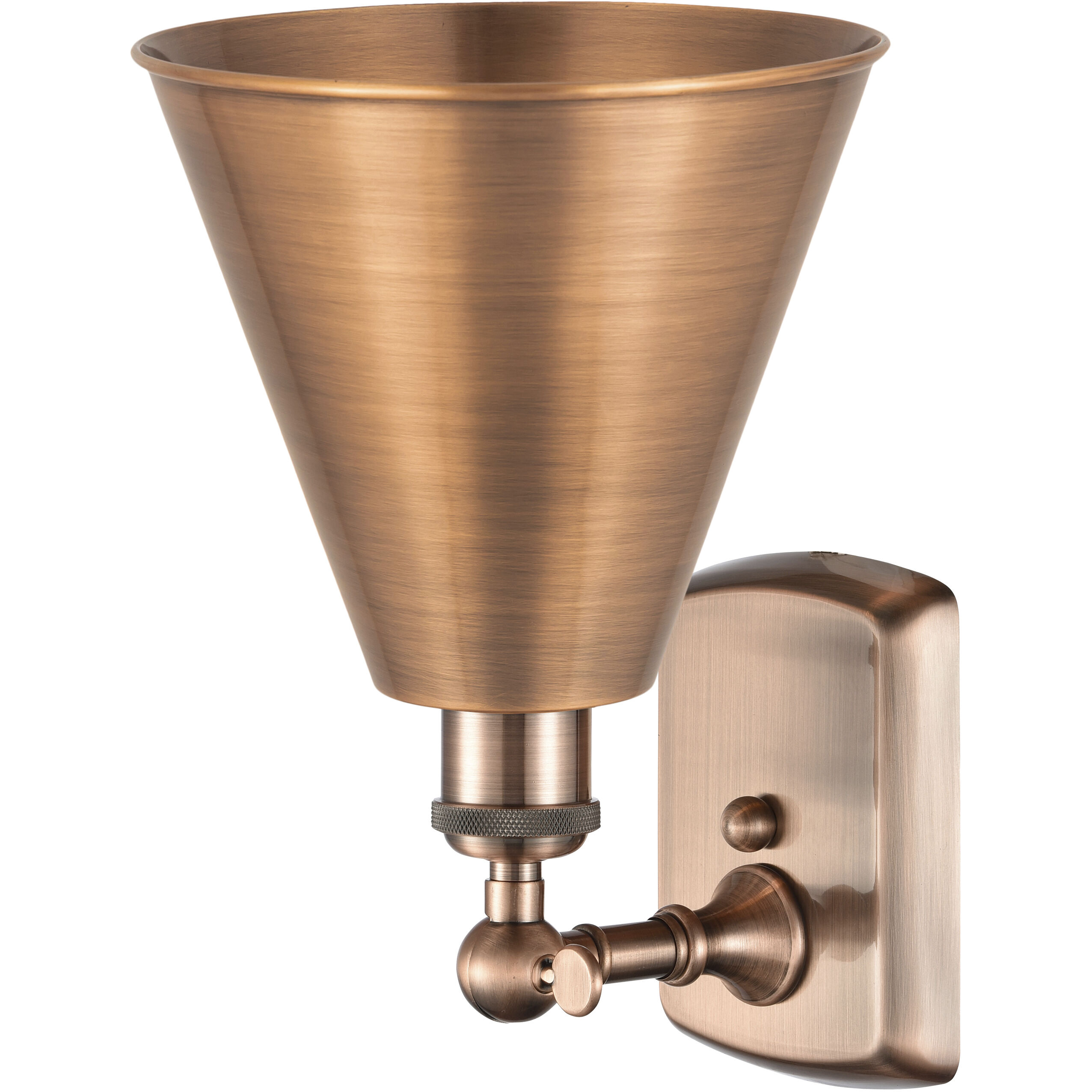 Ballston Cone LED 8 inch Antique Copper Sconce Wall Light
