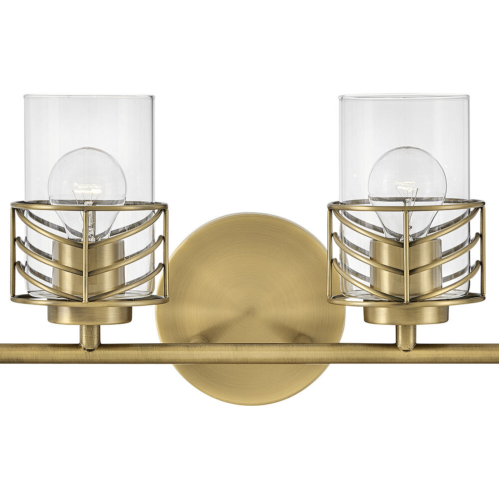 Della 4 Light 33.75 inch Lacquered Brass Vanity Light Wall Light