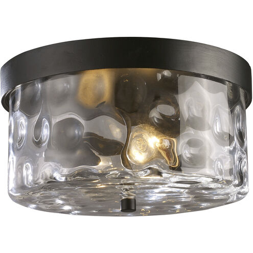 Grand Aisle 2 Light 11 inch Hazelnut Bronze Outdoor Flush Mount