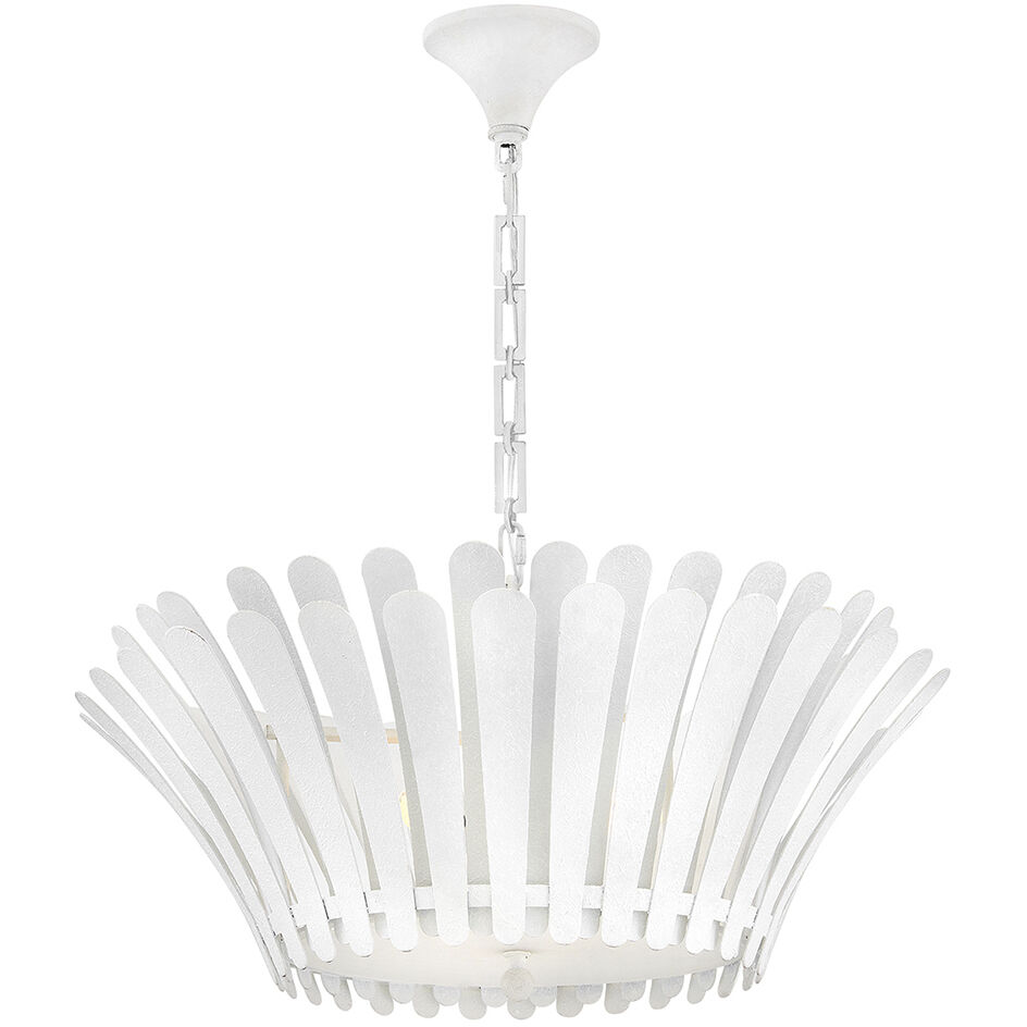 Reina 3 Light 25.5 inch Textured Plaster Chandelier Ceiling Light