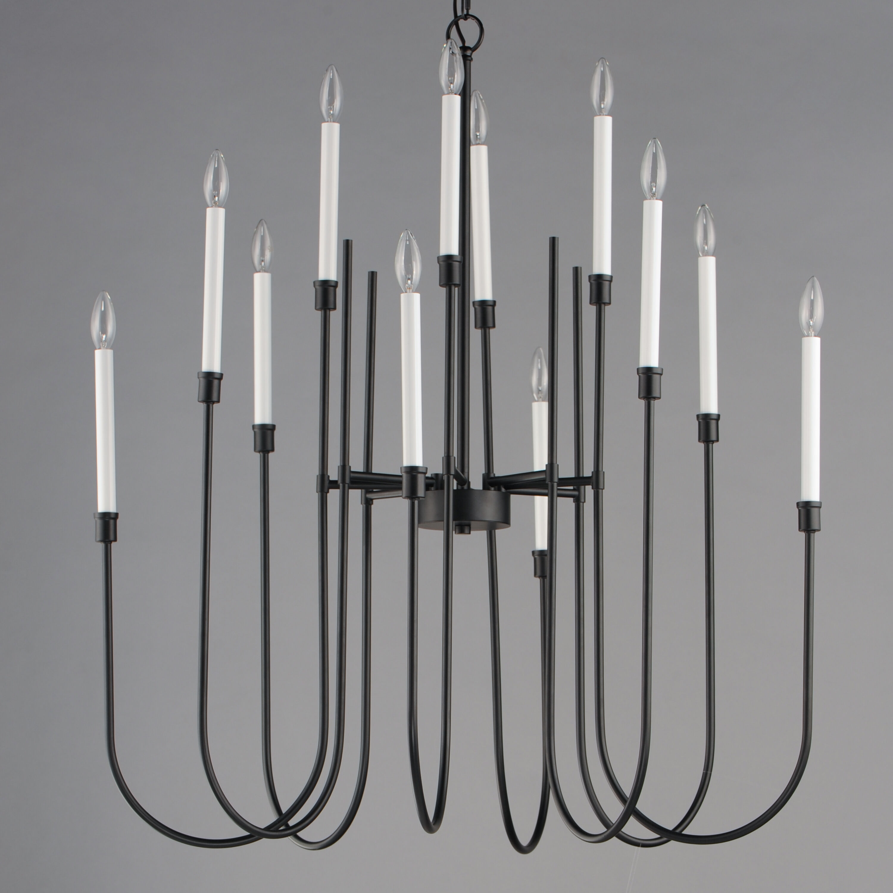 Tux 12 Light 36 inch Black Chandelier Ceiling Light