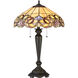 Tiffany 27 inch 75 watt Imperial Bronze Table Lamp Portable Light, Naturals