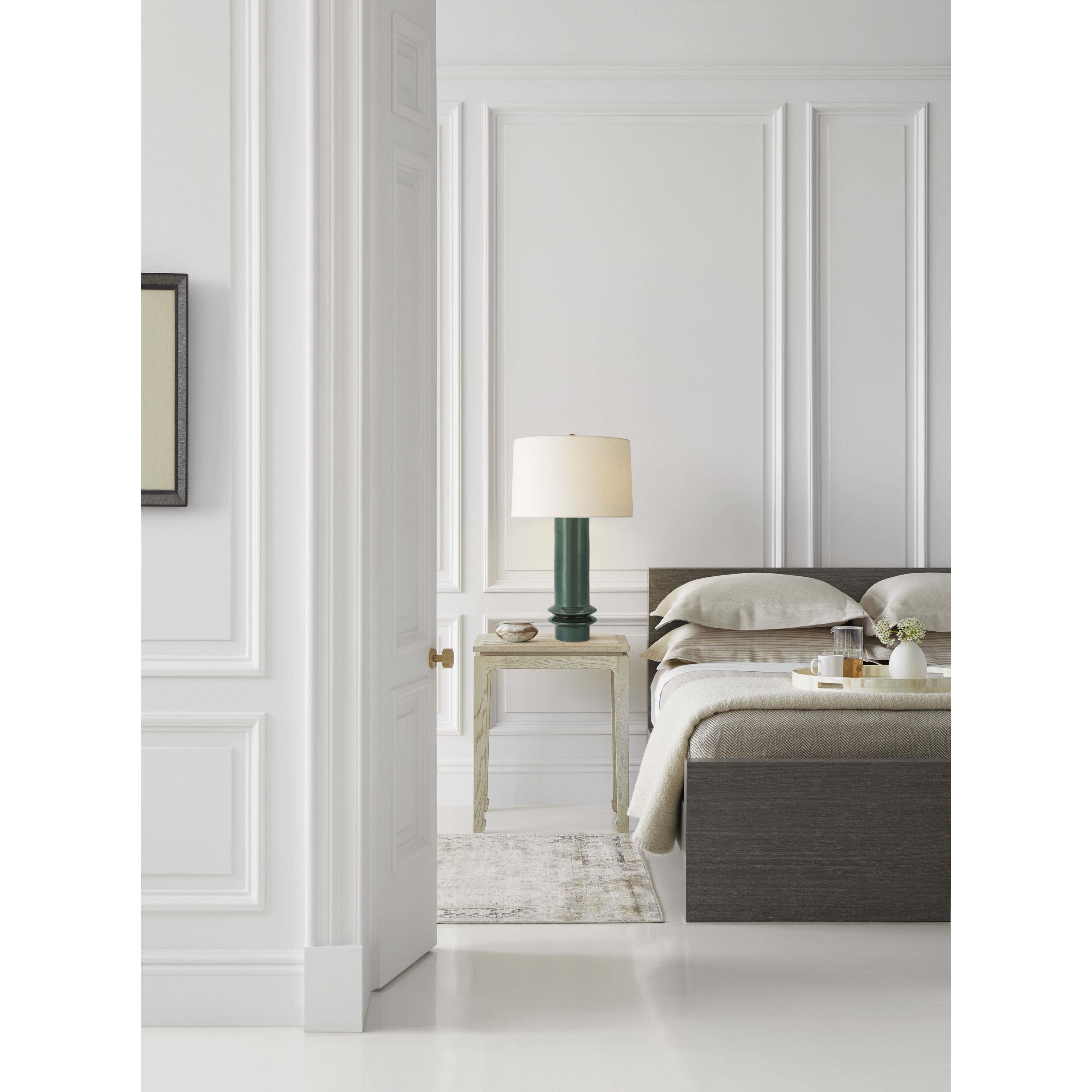 Paloma Contreras Montaigne 29.5 inch 15.00 watt Emerald Crackle Table Lamp Portable Light, Medium