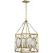 Balfour 4 Light 17 inch Warm Brass Pendant Ceiling Light