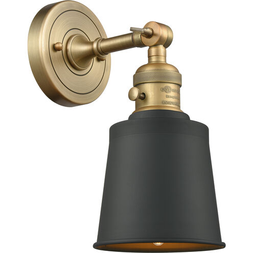 Franklin Restoration Addison Sconce Wall Light in Brushed Brass, Matte Black