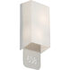 D&eacute;cor 2 Light 6 inch Brushed Steel ADA Wall Sconce Wall Light