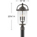 Coastal Elements Willoughby LED 21 inch Oil Rubbed Bronze Outdoor Post Mount Lantern