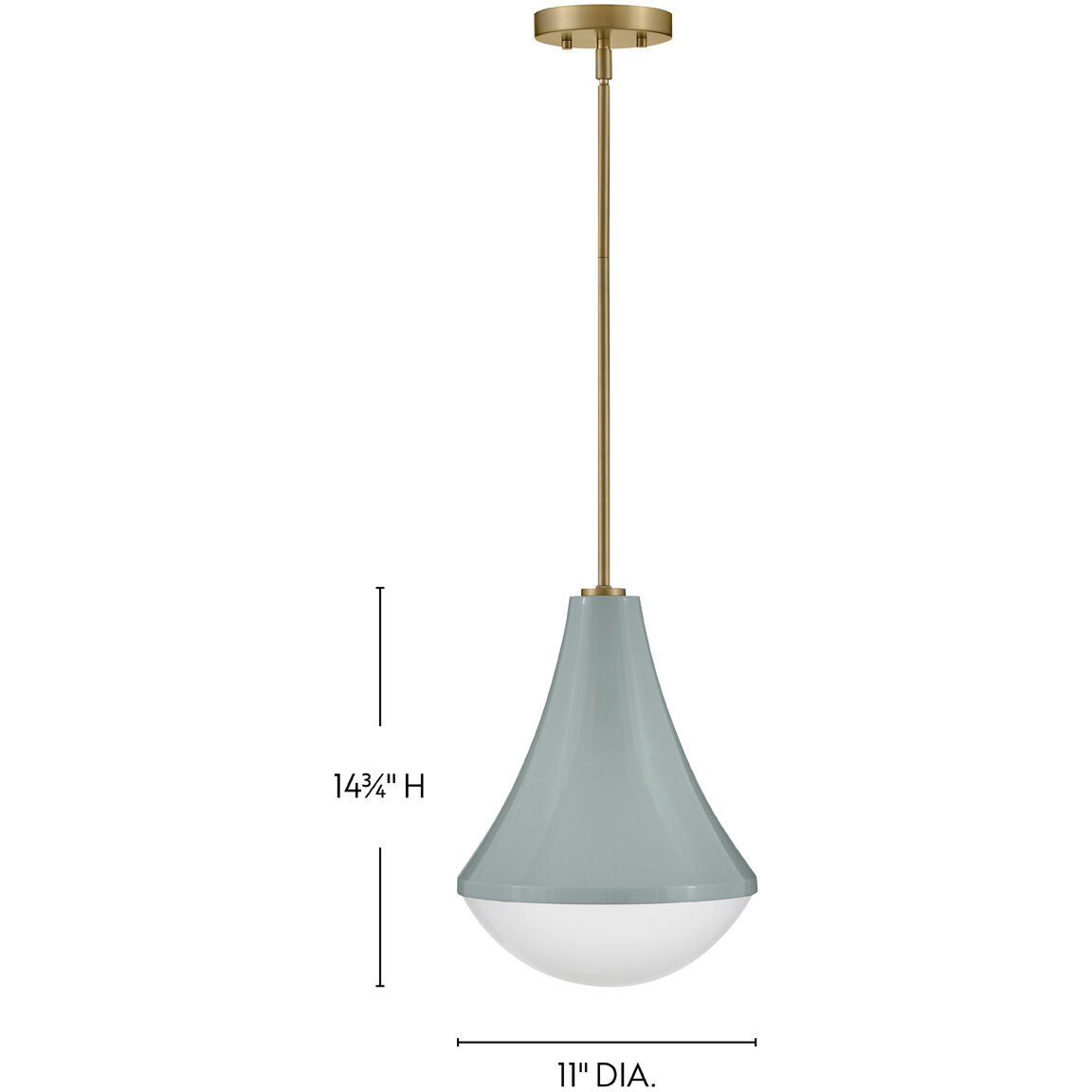 Haddie LED 11 inch Seafoam Pendant Ceiling Light