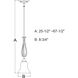 Monrovia LED 8.75 inch Brushed Nickel Mini Pendant Ceiling Light