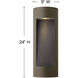 Luna LED 24 inch Bronze Outdoor Wall Mount Lantern, Large