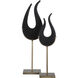 Black 24.25 X 7.25 inch Sculptures, Set of 2