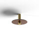 Combi LED 9 inch Brass Pendant Ceiling Light in Tea Brown Glass, Suspension / Flush Mount 2-in-1