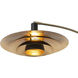 Rancho Mirage 87 inch 60 watt Weathered Brass and Black Arc Floor Lamp Portable Light