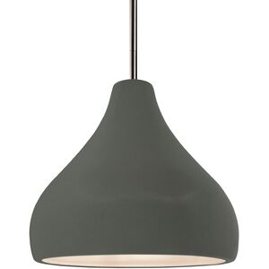 Radiance 1 Light 11.5 inch Pewter Green and Brushed Nickel Pendant Ceiling Light