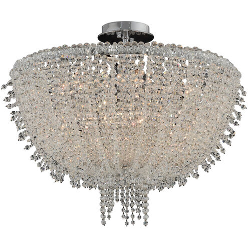 Cielo 8 Light 24 inch Chrome Flush Mount Ceiling Light