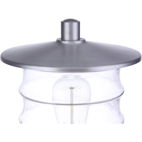 Canon 1 Light 14.13 inch Satin Aluminum Outdoor Post Mount