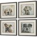 Dog Days 28 X 23.38 inch Framed Prints, Set of 4