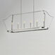 Arden 6 Light 48 inch Satin Nickel Linear Pendant Ceiling Light