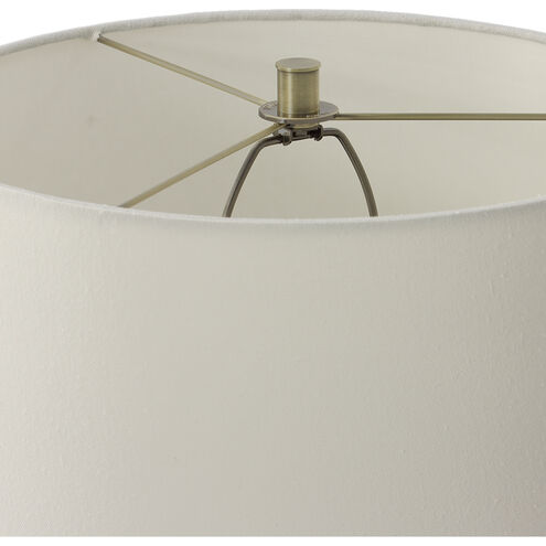 Captiva 65 inch 150.00 watt Natural Rattan and Antique Brass Floor Lamp Portable Light