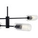 Velestino 4 Light 47.5 inch Black Linear Chandelier Ceiling Light